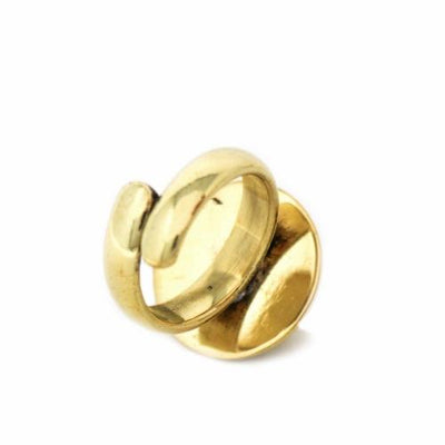 Domed Adjustable Brass Ring - Yvonne’s 100th Wish Inc