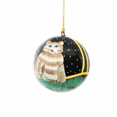 Handpainted Ornament Cat - Pack of 3 - Yvonne’s 100th Wish Inc