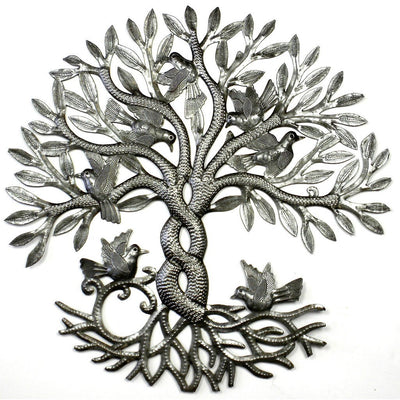 Entwined Tree of Life Metal Wall Art - Croix des Bouquets - Yvonne’s 100th Wish Inc