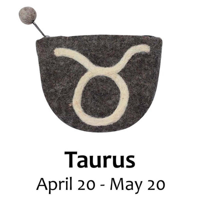 Felt Zodiac Taurus Clutch Purse - Yvonne’s 100th Wish Inc
