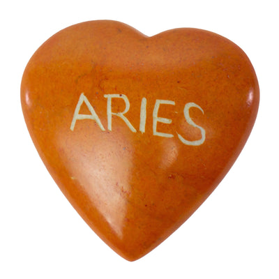 Zodiac Soapstone Hearts, Pack of 5: ARIES