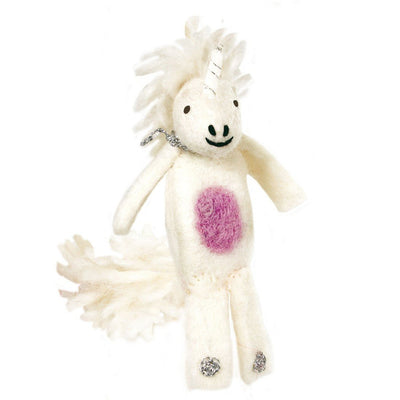 Woolie Finger Puppet - Unicorn - Wild Woolies (T) - Yvonne’s 100th Wish Inc