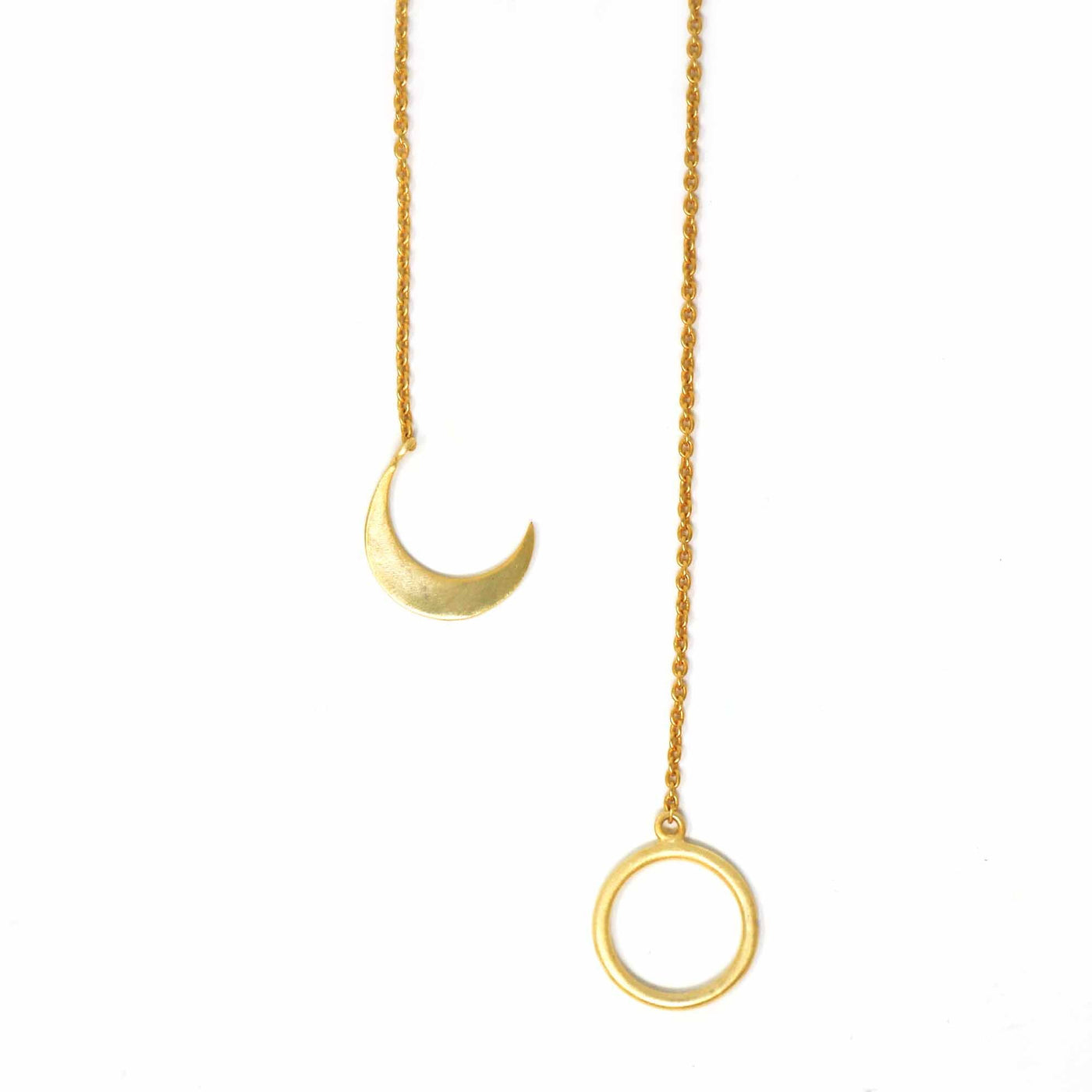 Crescent Moon Goldtone Pendant Necklace - Yvonne’s 100th Wish Inc