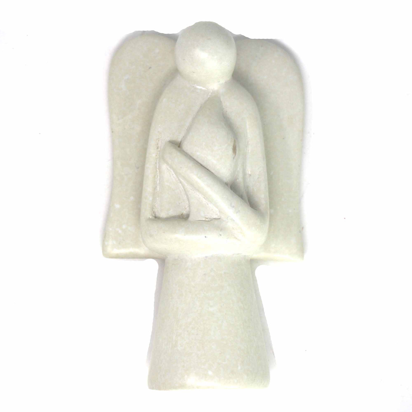 Angel Soapstone Sculpture with Eternal Light - Yvonne’s 100th Wish Inc
