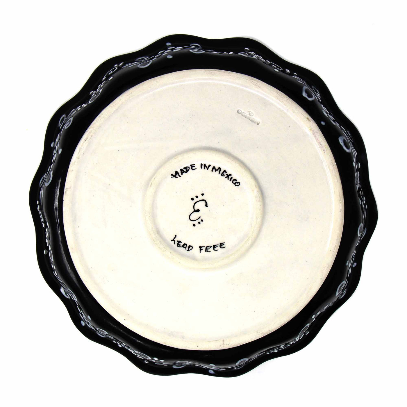 Encantada Handmade Pottery Serving Dish, Black & White - Yvonne’s 100th Wish Inc