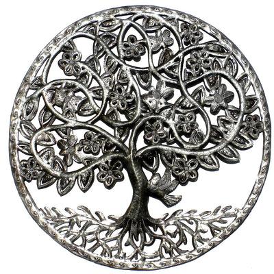 Celtic Spring Tree of Life Ringed Haitian Steel Drum Wall Art