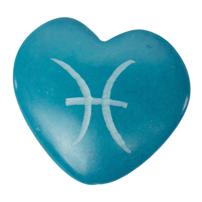 Zodiac Soapstone Hearts, Pack of 5: PISCES