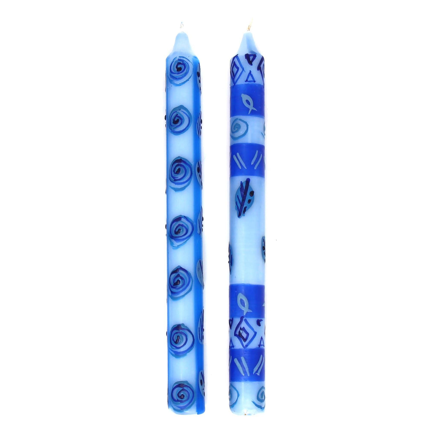 Tall Hand Painted Candles - Pair -Feruzi Design - Nobunto - Yvonne’s 100th Wish Inc