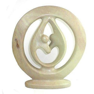 Natural Soapstone 8-inch Lover's Embrace Sculpture - Smolart - Yvonne’s 100th Wish Inc
