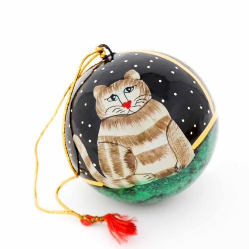 Handpainted Ornament Cat - Pack of 3 - Yvonne’s 100th Wish Inc