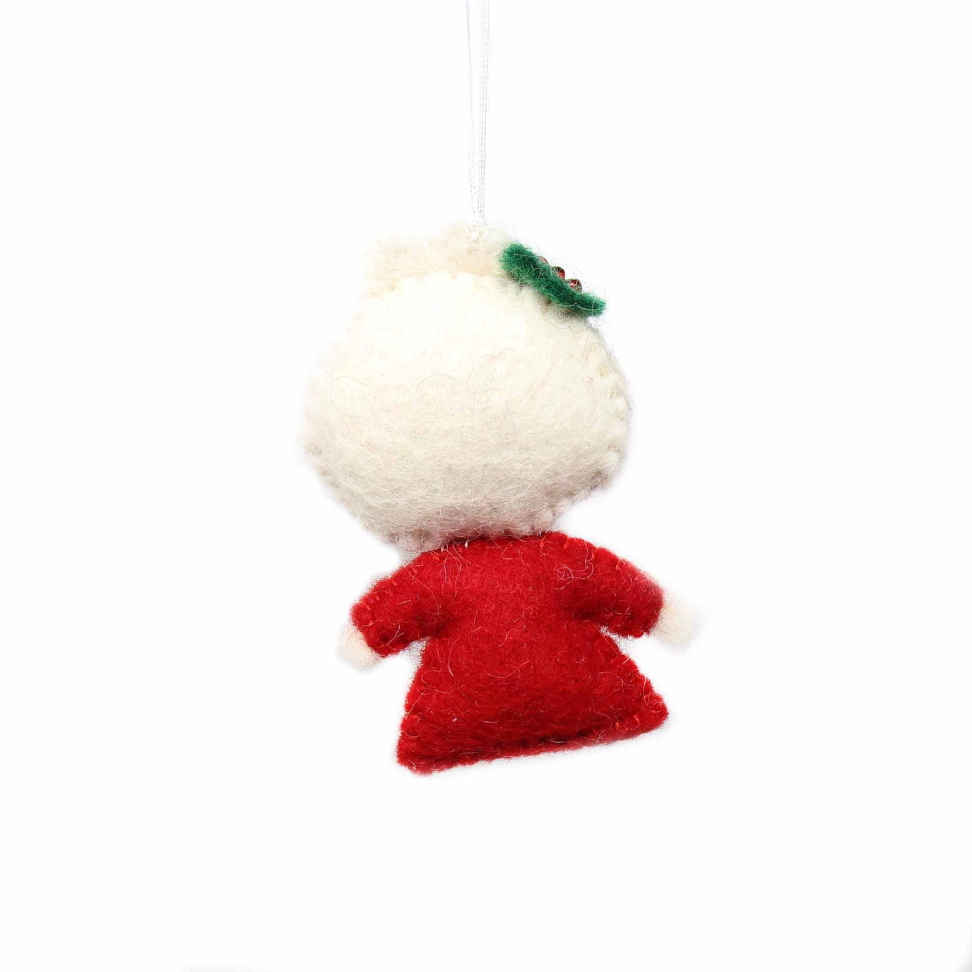 Hand Felted Christmas Ornament: Mrs. Claus - Global Groove (H) - Yvonne’s 100th Wish Inc