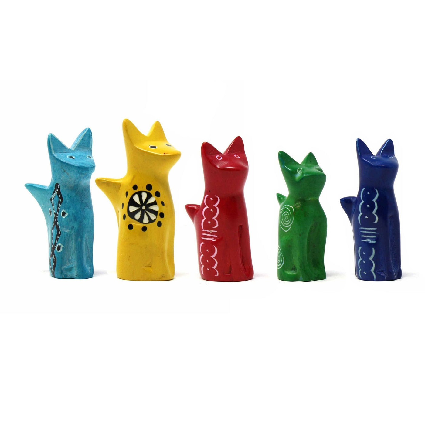 Soapstone Tiny Sitting Cats - Assorted Pack
