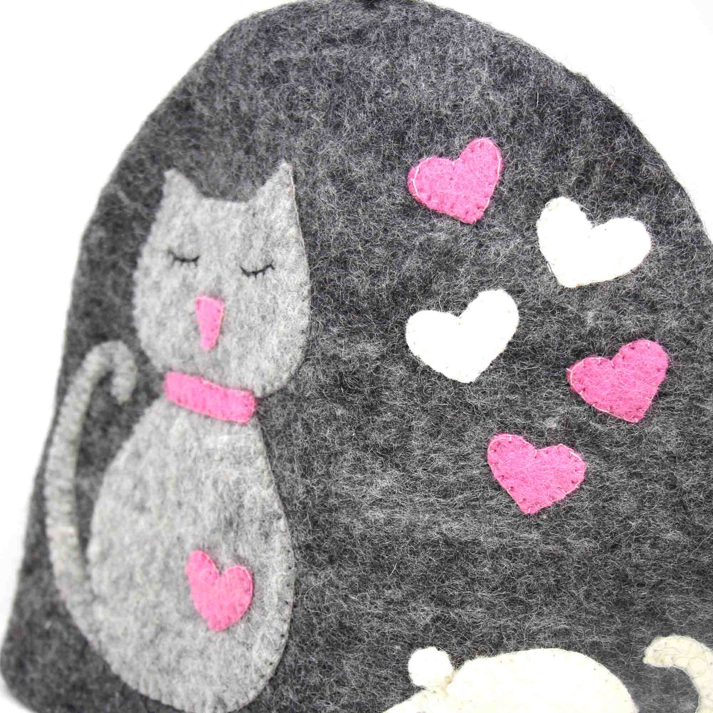 Hand Crafted Felt: Cat Tea Cozy - Yvonne’s 100th Wish Inc