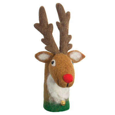 Reindeer Bottle Topper - Wild Woolies (H) - Yvonne’s 100th Wish Inc