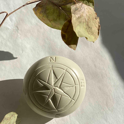Compass Soapstone Sculpture, Natural Stone - Yvonne’s 100th Wish Inc