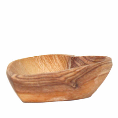 Petite Olive Wood Heart Trinket Bowls - Set of 2