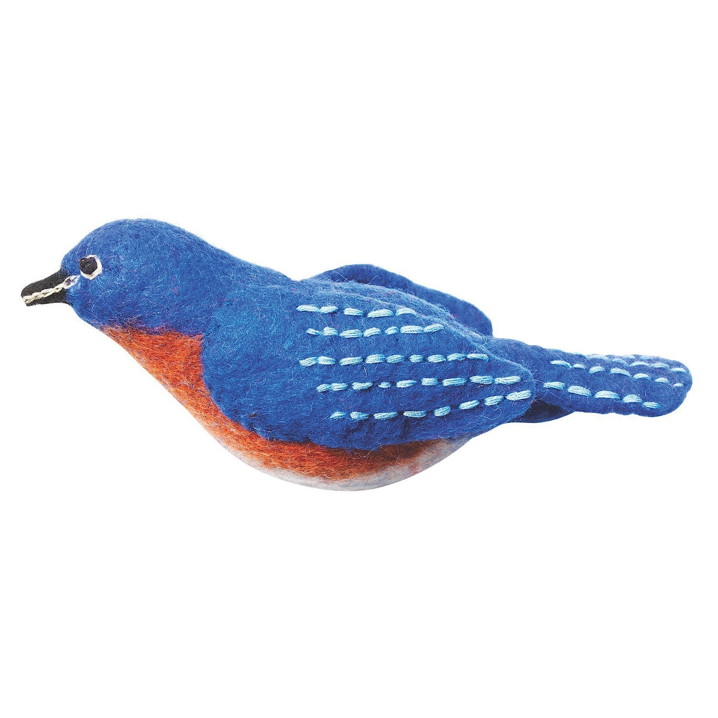 Felt Bird Garden Ornament -  Bluebird - Wild Woolies (G) - Yvonne’s 100th Wish Inc