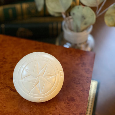 Compass Soapstone Sculpture, Natural Stone - Yvonne’s 100th Wish Inc