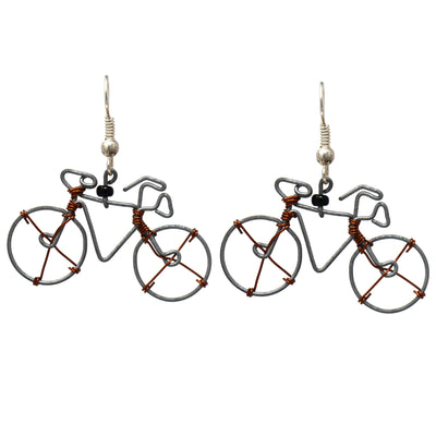 Wire Bicycle Earrings - Creative Alternatives - Yvonne’s 100th Wish Inc