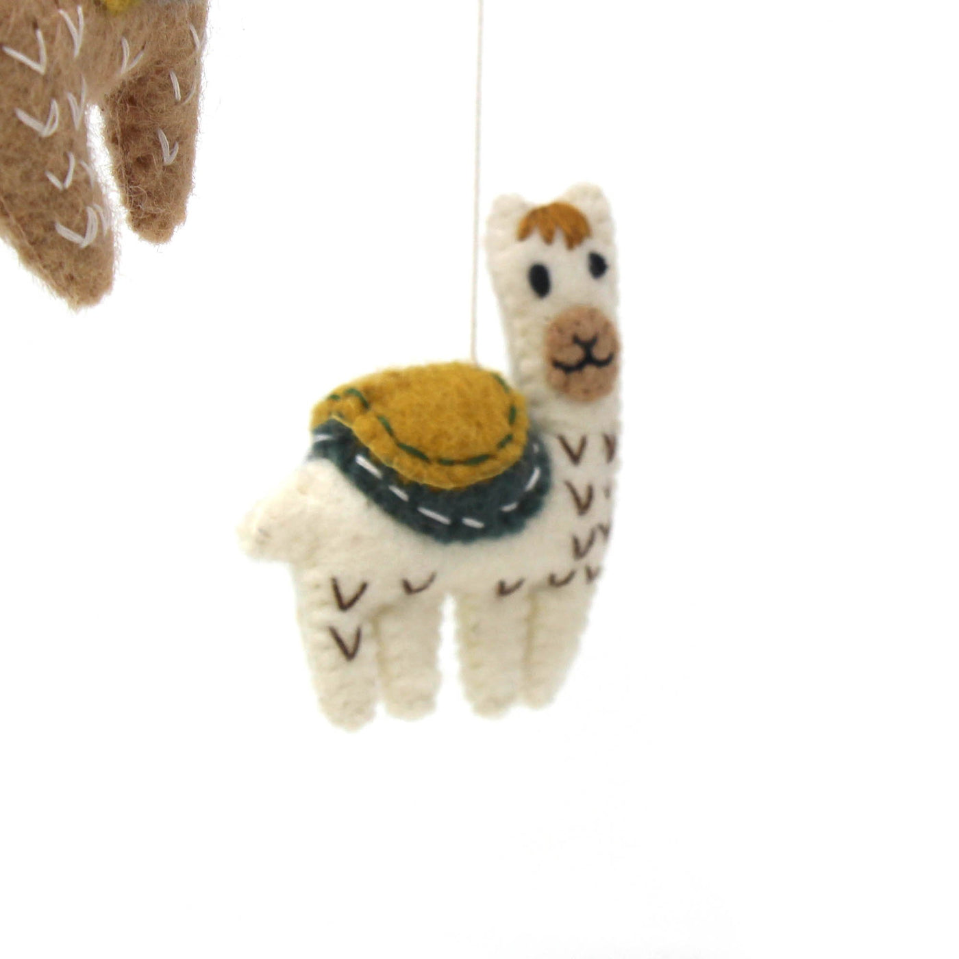 Hand Crafted Felt Little Llamas Mobile - Yvonne’s 100th Wish Inc