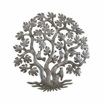 14 inch 3 Trunk Tree of Life Wall Art - Croix des Bouquets - Yvonne’s 100th Wish Inc