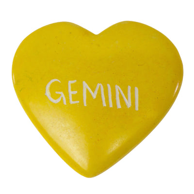 Zodiac Soapstone Hearts, Pack of 5: GEMINI