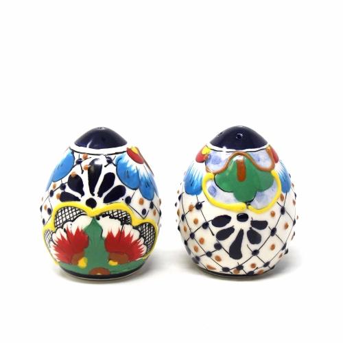Encantada Handmade Pottery Spice Shakers, Dots & Flowers - Yvonne’s 100th Wish Inc