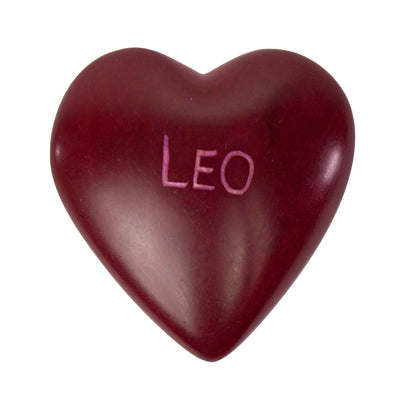 Zodiac Soapstone Hearts, Pack of 5: LEO